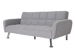 Sofa Schlafsofa Gästebett Klappsofa Nosagfederung 203cm Stoff hellgrau