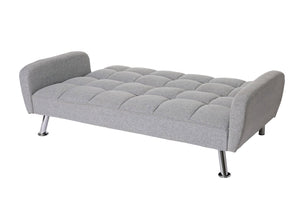 Sofa Schlafsofa Gästebett Klappsofa Nosagfederung 203cm Stoff hellgrau