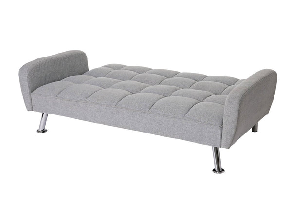Sofa Schlafsofa Gästebett Klappsofa Nosagfederung 203cm Stoff hellgrau