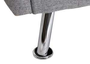 Sofa Schlafsofa Gästebett Klappsofa Nosagfederung 203cm Stoff hellgrau