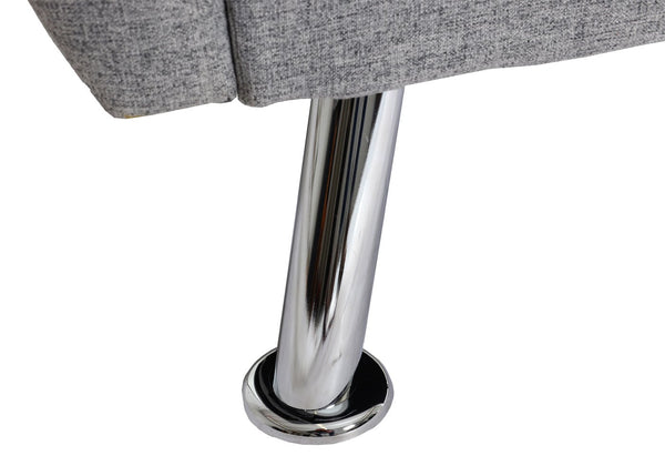 Sofa Schlafsofa Gästebett Klappsofa Nosagfederung 203cm Stoff hellgrau