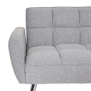 Sofa Schlafsofa Gästebett Klappsofa Nosagfederung 203cm Stoff hellgrau