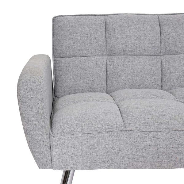 Sofa Schlafsofa Gästebett Klappsofa Nosagfederung 203cm Stoff hellgrau