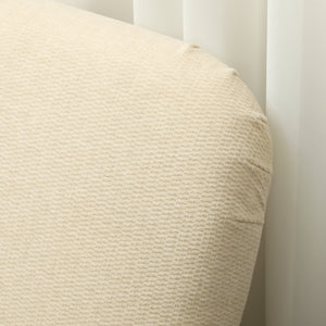 Sofa Zweisitzer kompakt mit weichem Bezug cremeweiss