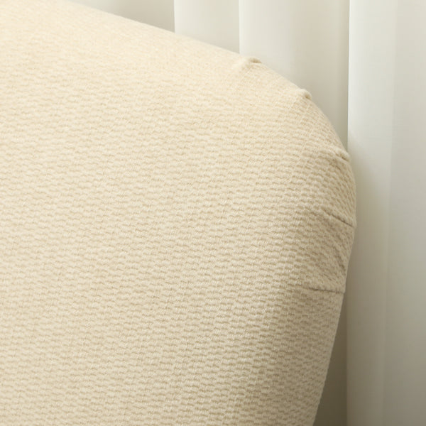 Sofa Zweisitzer kompakt mit weichem Bezug cremeweiss