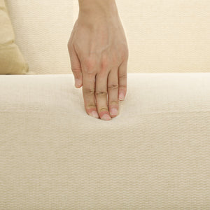 Sofa Zweisitzer kompakt mit weichem Bezug cremeweiss