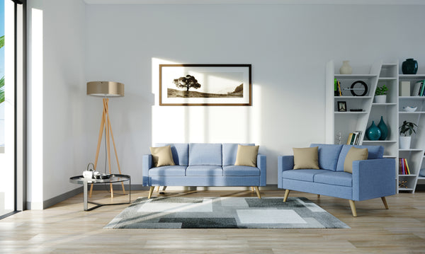 Sofa BLAIR 3-Sitzer blau