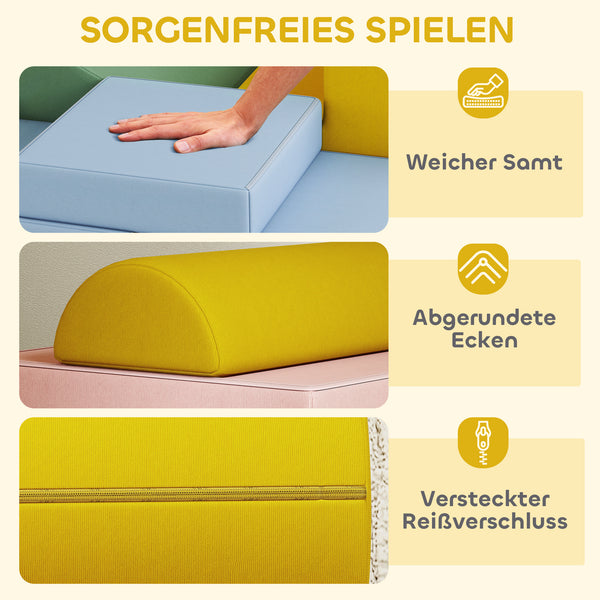 Softbausteine für Kinder waschbar 12-teilig pastellfarben