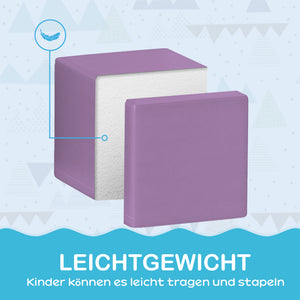 Softbausteine Würfel 12er Set kindersicher für Kleinkinder 1-3 Jahre