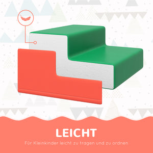 Soft building blocks, set of 4, made of EPE faux leather, 1-3 years