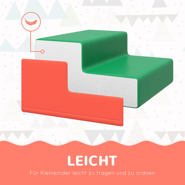 Soft building blocks, set of 4, made of EPE faux leather, 1-3 years