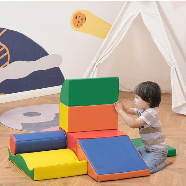 Blocchi da costruzione morbidi, set da 7 pezzi, ideali per la cameretta dei bambini, colorati