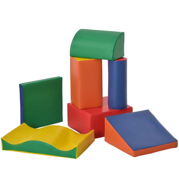 Blocchi da costruzione morbidi, set da 7 pezzi, ideali per la cameretta dei bambini, colorati