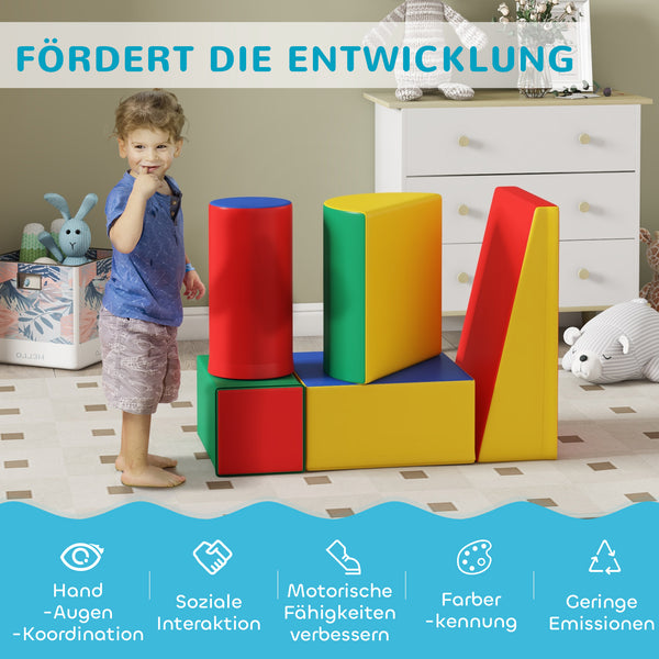 Softbausteine Kletterspielzeug für Kinder aus Schaumstoff mehrfarbig