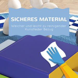 Softbausteine Riesenbausteine 4er-Set Kunstleder EPE 1-3 Jahre