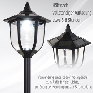 Solar-Gartenlaterne Ø265x177cm Schwarz