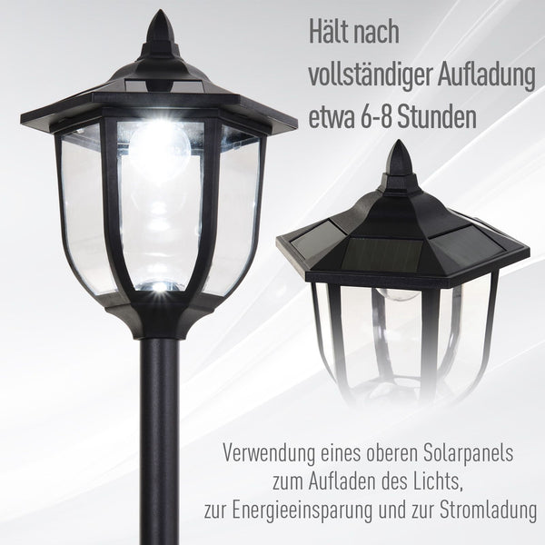 Solar-Gartenlaterne Ø265x177cm Schwarz
