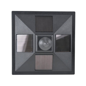 Solar-Gartenlaterne LED 15x15x120cm Schwarz