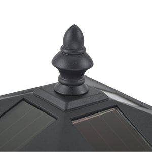 Solar-Gartenlaterne LED 15x15x120cm Schwarz