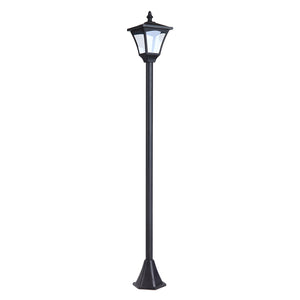 Solar-Gartenlaterne LED 15x15x120cm Schwarz