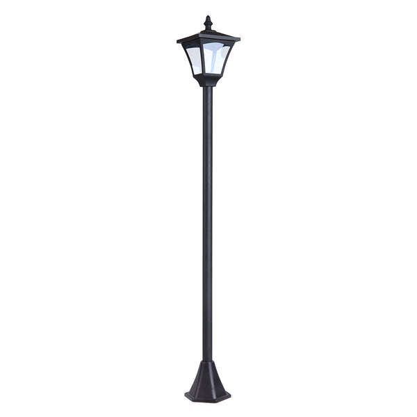 Solar-Gartenlaterne LED 15x15x120cm Schwarz