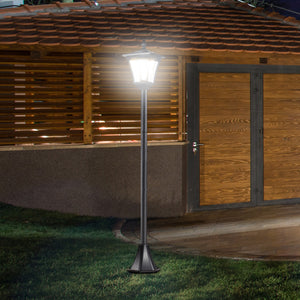 Solar-Gartenlaterne LED 18x18x160cm Schwarz
