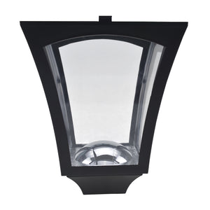 Solar-Gartenlaterne LED 18x18x160cm Schwarz