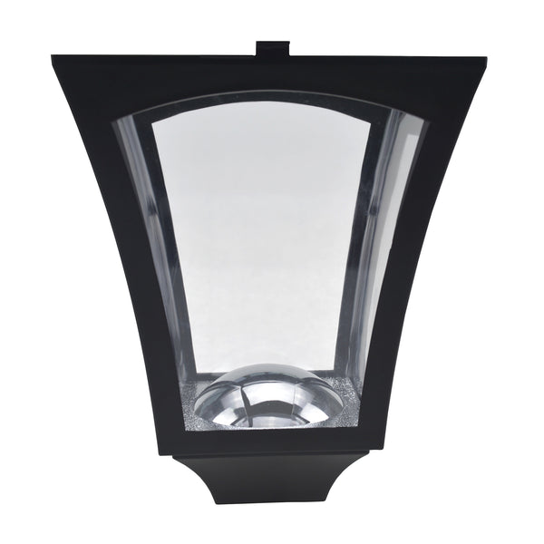 Solar-Gartenlaterne LED 18x18x160cm Schwarz