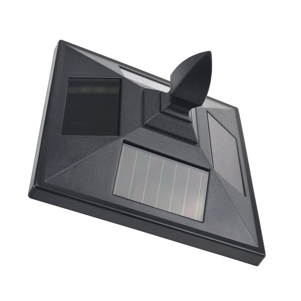 Solar-Gartenlaterne LED 18x18x160cm Schwarz