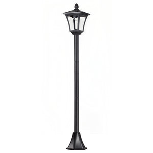 Solar-Gartenlaterne LED 18x18x160cm Schwarz