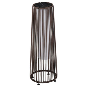 Solarbetriebene Gartenleuchte mit Automatikmodus Rattanoptik