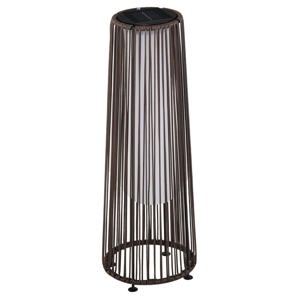 Solarbetriebene Gartenleuchte mit Automatikmodus Rattanoptik