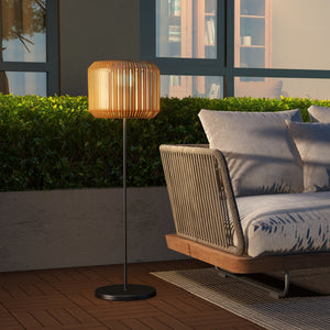 Solar Gartenleuchte LED wetterfest mit Dämmerungssensor Rattan Optik