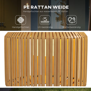 Solar Gartenleuchte LED wetterfest mit Dämmerungssensor Rattan Optik