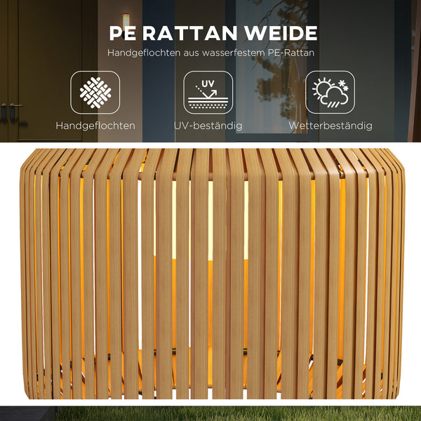 Solar Gartenleuchte LED wetterfest mit Dämmerungssensor Rattan Optik