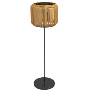 Solar Gartenleuchte LED wetterfest mit Dämmerungssensor Rattan Optik