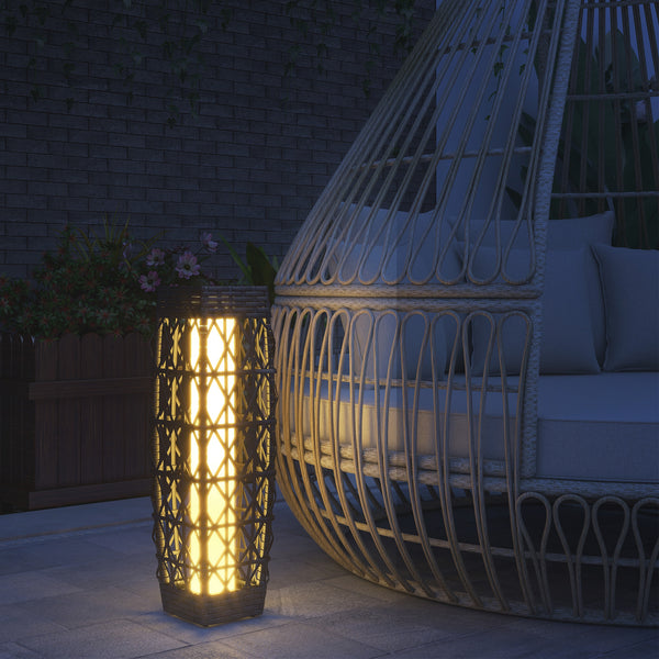 Solar Gartenleuchte LED wetterfest für aussen Rattan Optik