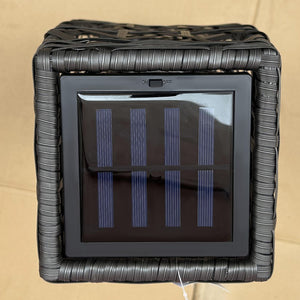 Solar Gartenleuchte LED wetterfest für aussen Rattan Optik