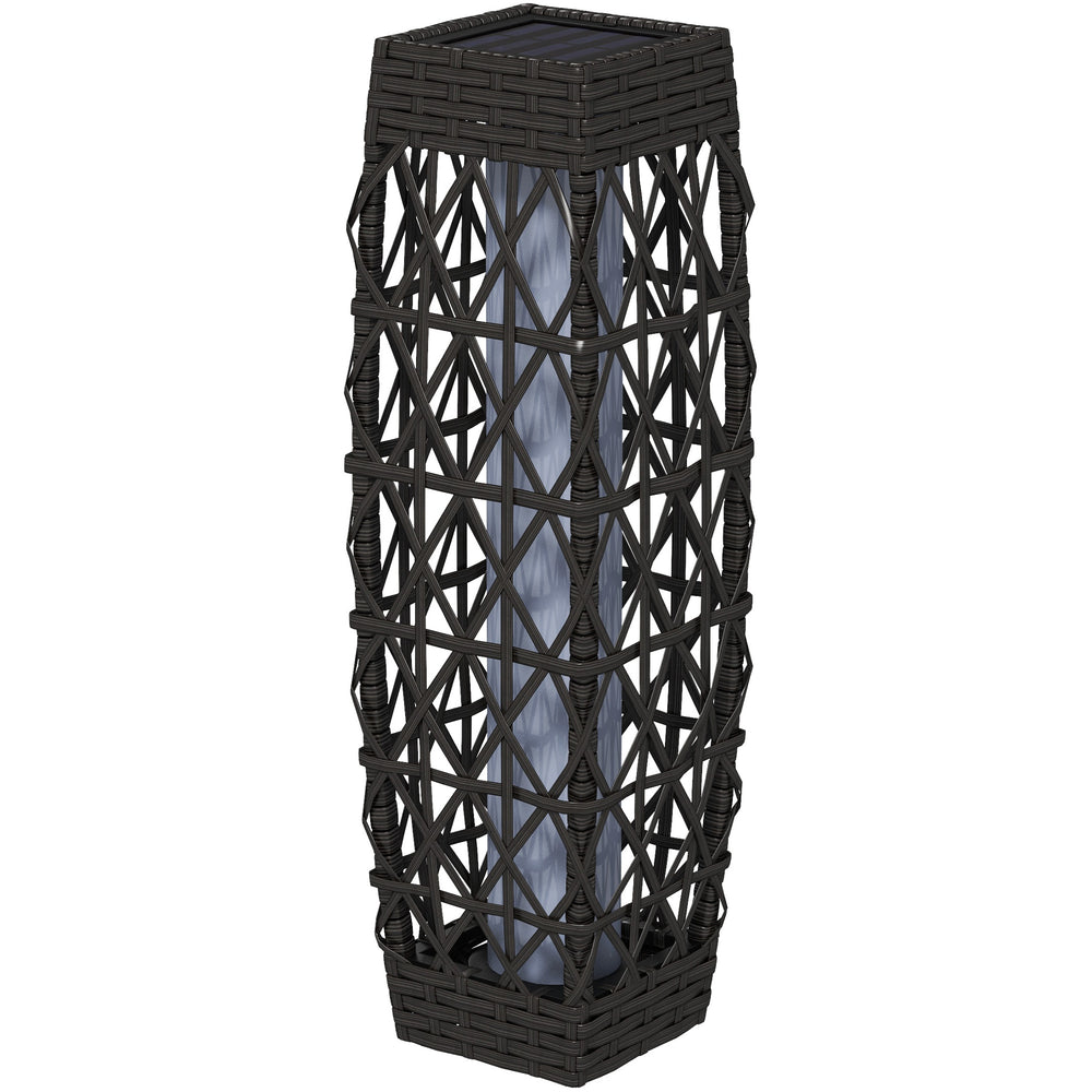 Solar Gartenleuchte LED wetterfest für aussen Rattan Optik