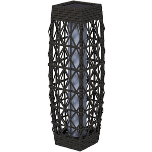 Solar Gartenleuchte LED wetterfest für aussen Rattan Optik