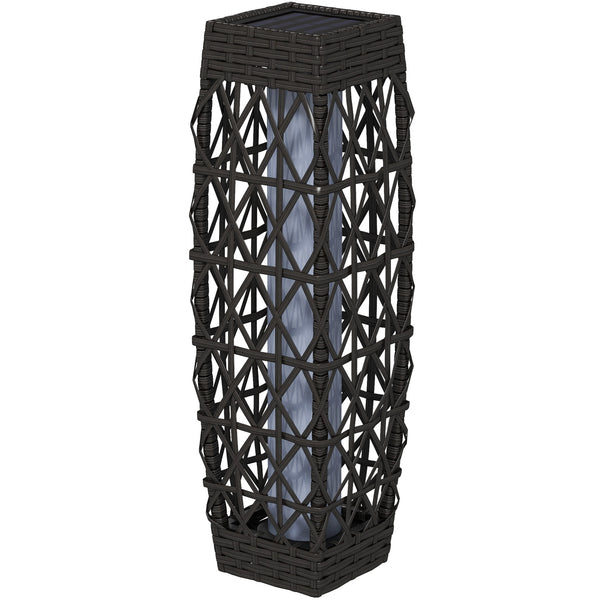 Solar Gartenleuchte LED wetterfest für aussen Rattan Optik