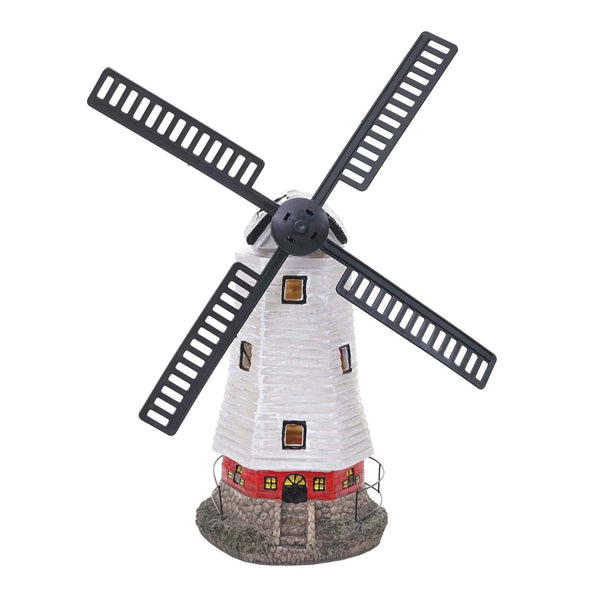 Solar LED Windmühle Gartendeko Figur für Innen & Aussen