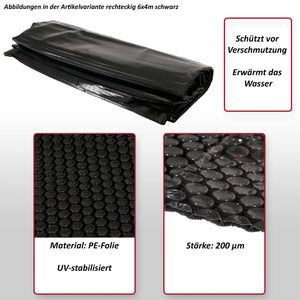 Solar Poolabdeckung 10x5m Blau – Wärmeschutz Abdeckplane 200µm