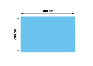 Solar Poolabdeckung 3x2m Blau Wärmeplane 400µm Rechteckig