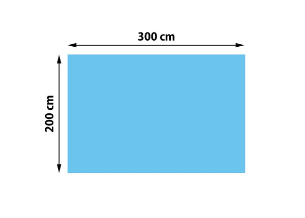 Solar Poolabdeckung 3x2m Blau Wärmeplane 400µm Rechteckig