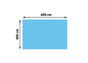 Solar Poolabdeckung 6x4m Blau | 400 µm Wärmeplane Rechteckig