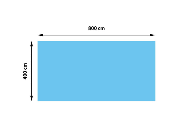 Solar Poolabdeckung 8x4m Blau – Wärmeschutz & Abdeckplane 200µm