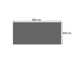 Schwarze Pool Solarplane 8x4m, Wärmeschutz Abdeckplane 200µm