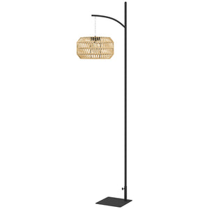 Solar Stehlampe Gartenleuchte Outdoor mit Lichtsensor Rattan Boho