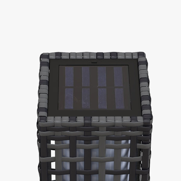 Solarleuchte für aussen mit Rattanoptik und Einschaltautomatik